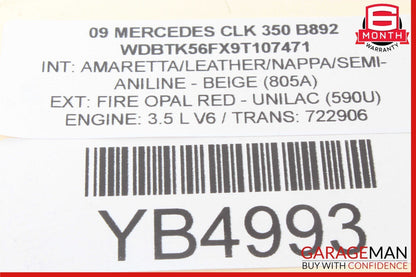 01-09 Mercedes W209 CLK350 CLK550 C350 Door Sound Audio Speaker 2038205802 OEM