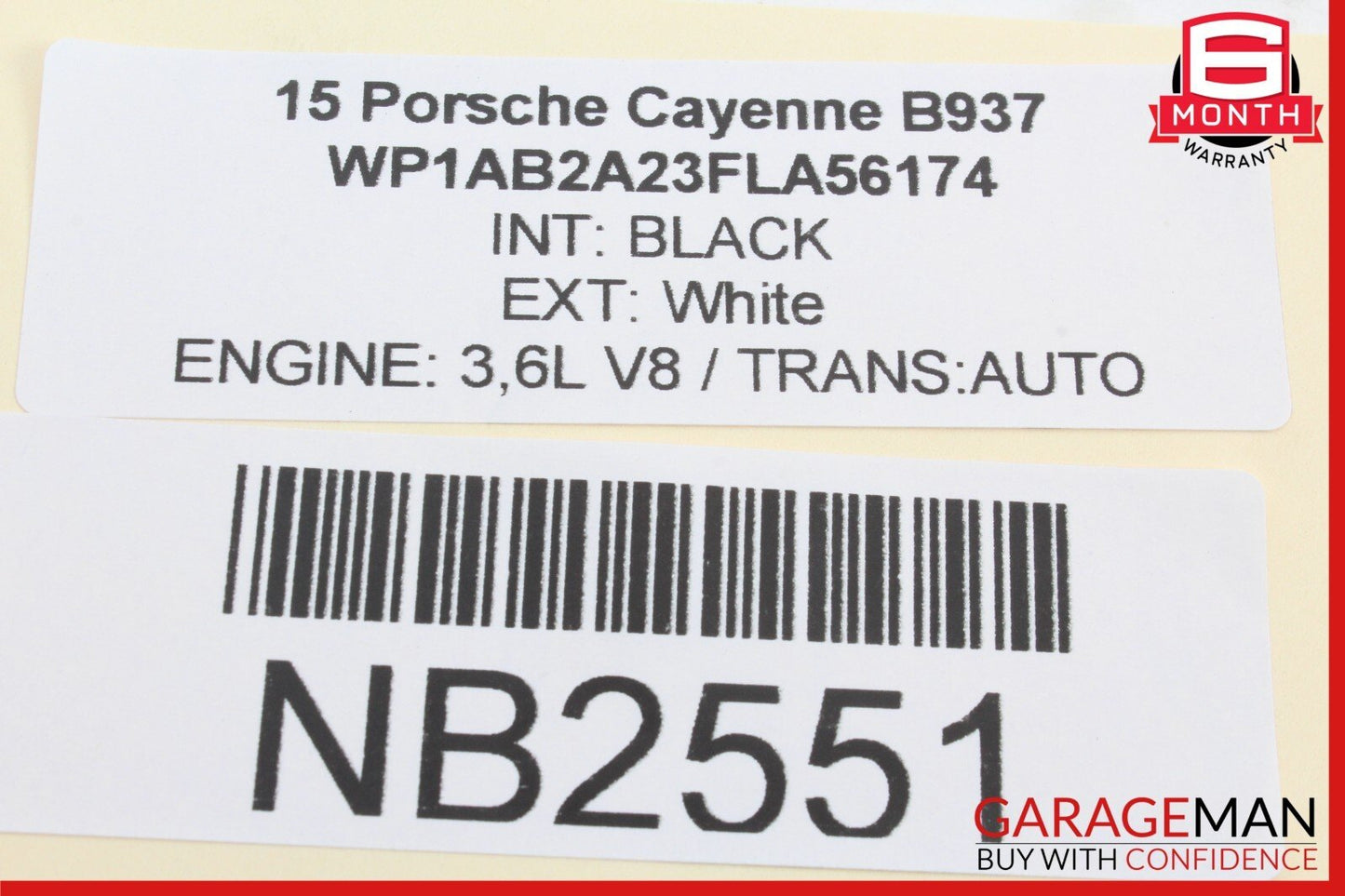 15-18 Porsche Cayenne 958 Rear Right Passenger Side Outer Taillight Tail Light