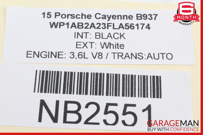 15-18 Porsche Cayenne 958 Rear Right Passenger Side Outer Taillight Tail Light
