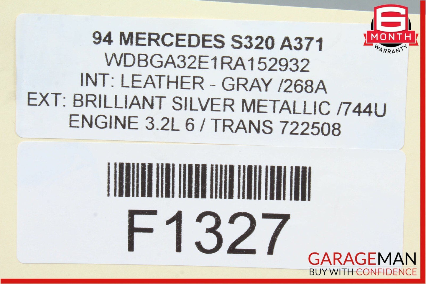 94-95 Mercedes W140 S320 ABS Control Module Unit 0135459232 OEM
