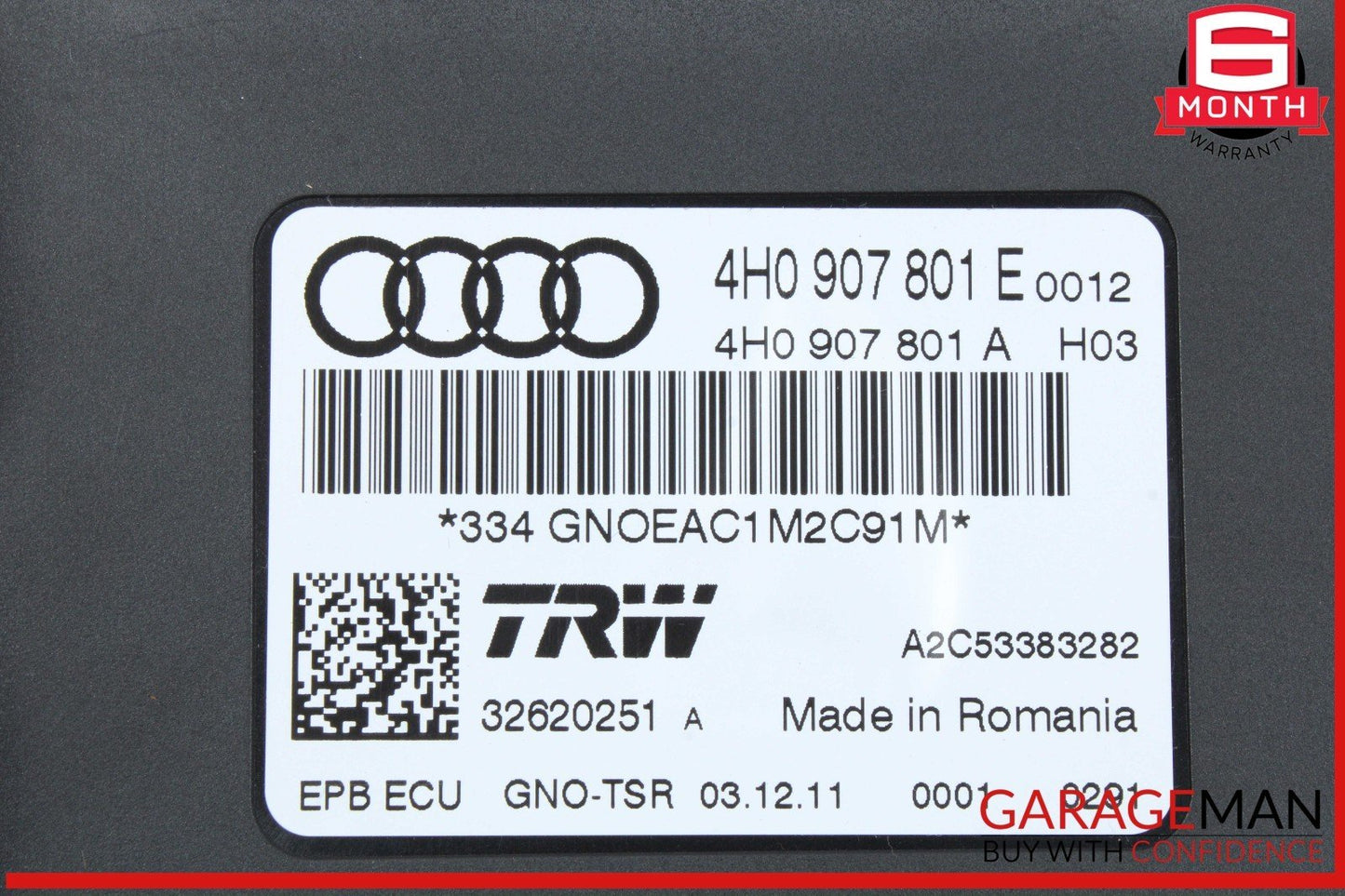 12-18 Audi A6 A7 Electronic Parking Brake Control Module Unit 4H0907801E OEM