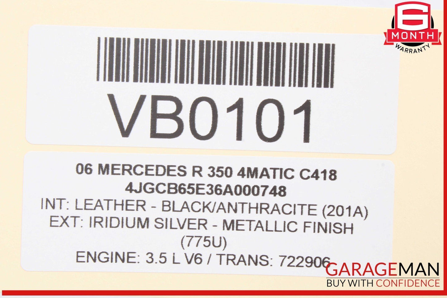 06-13 Mercedes W251 R350 4MATIC Gas Throttle Pedal Accelerator 1643000004 OEM