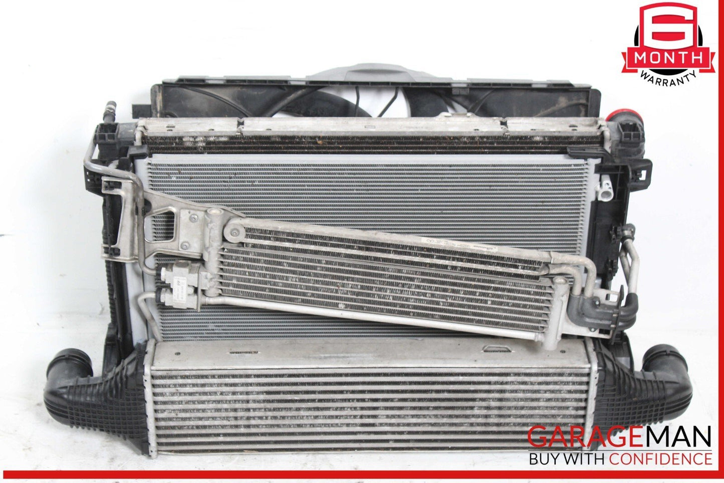 11-13 Mercedes W212 E350 Engine Motor Cooling Radiator AC A/C Condenser Assembly