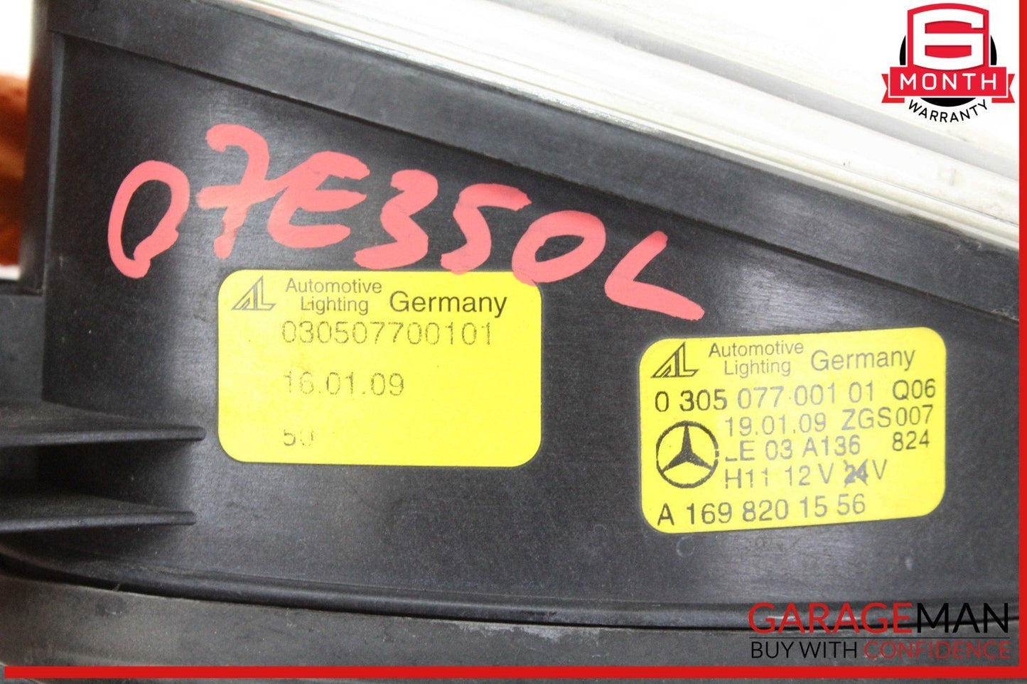 06-10 Mercedes W211 E350 CLS500 Fog Light Lamp Left Side 1698201556 OEM