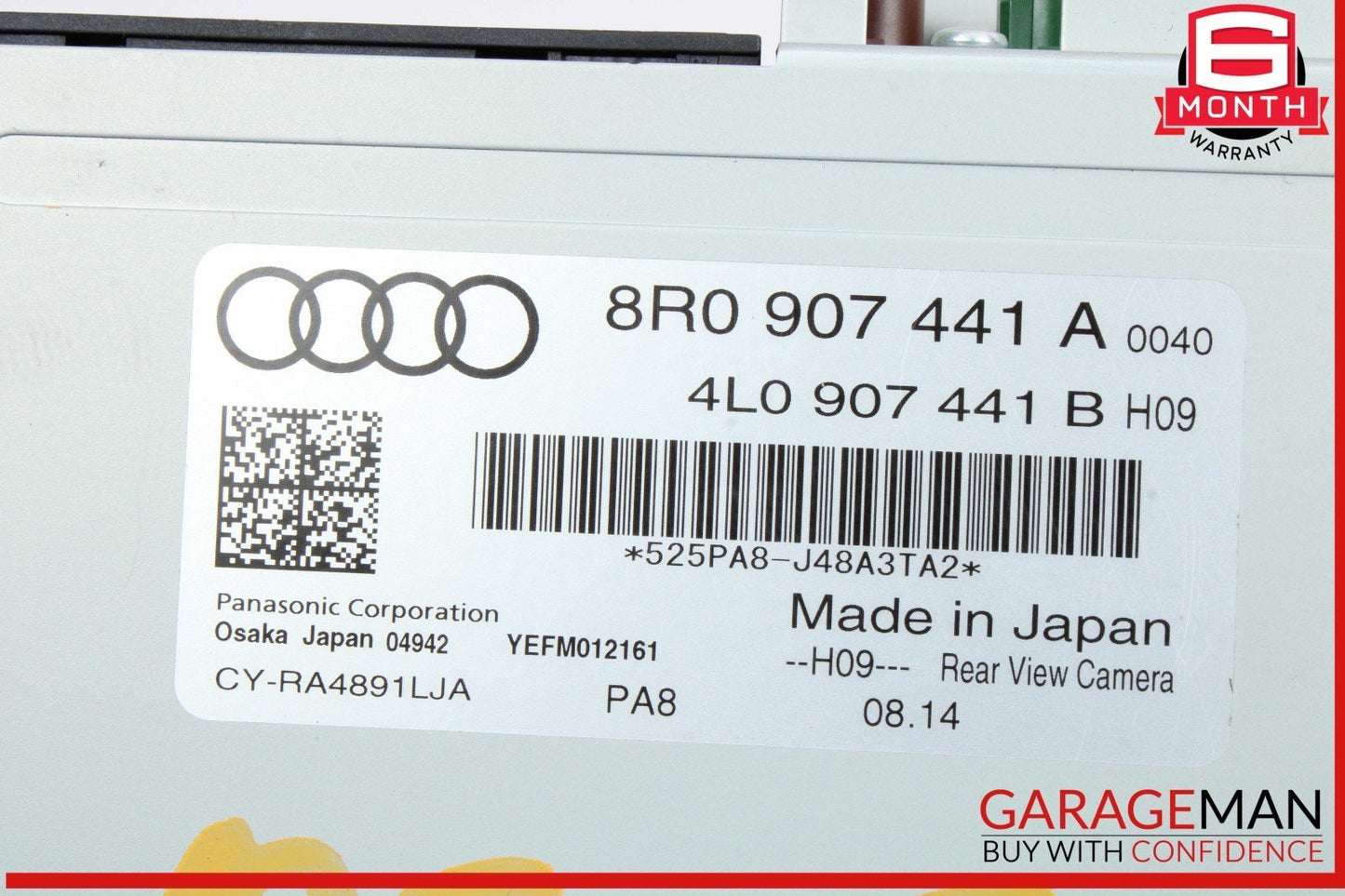 09-17 Audi Q5 SQ5 Rear View Camera Computer Control Module Unit 8R0907441A OEM