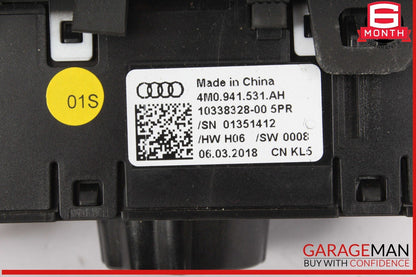 17-19 Audi Q7 Dash Dashboard Headlight Head Light Lamp Control Switch OEM