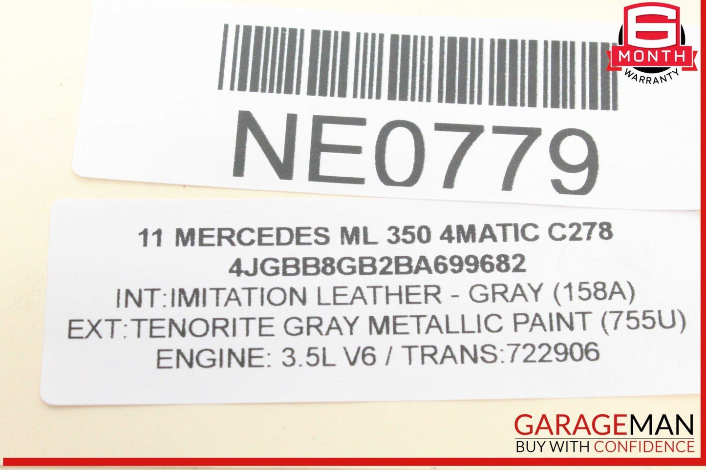 06-12 Mercedes W164 ML350 4MATIC Front Right Side Reinforcement Bracket Assy