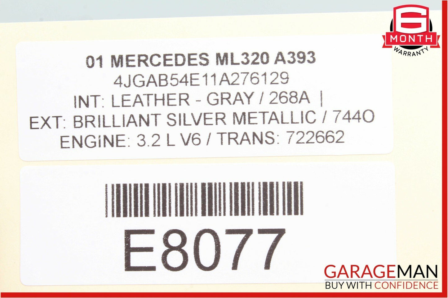 98-05 Mercedes W163 ML320 Front Right Passenger Dashboard A/C AC Air Vent OEM