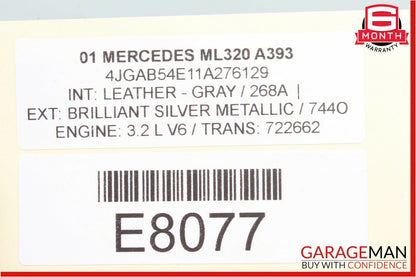 98-05 Mercedes W163 ML320 Front Right Passenger Dashboard A/C AC Air Vent OEM
