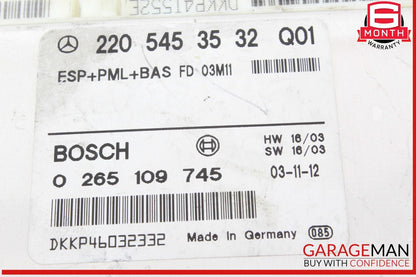 03-06 Mercedes W220 S55 AMG ABS PML Control Electronic Stability Unit ESP OEM