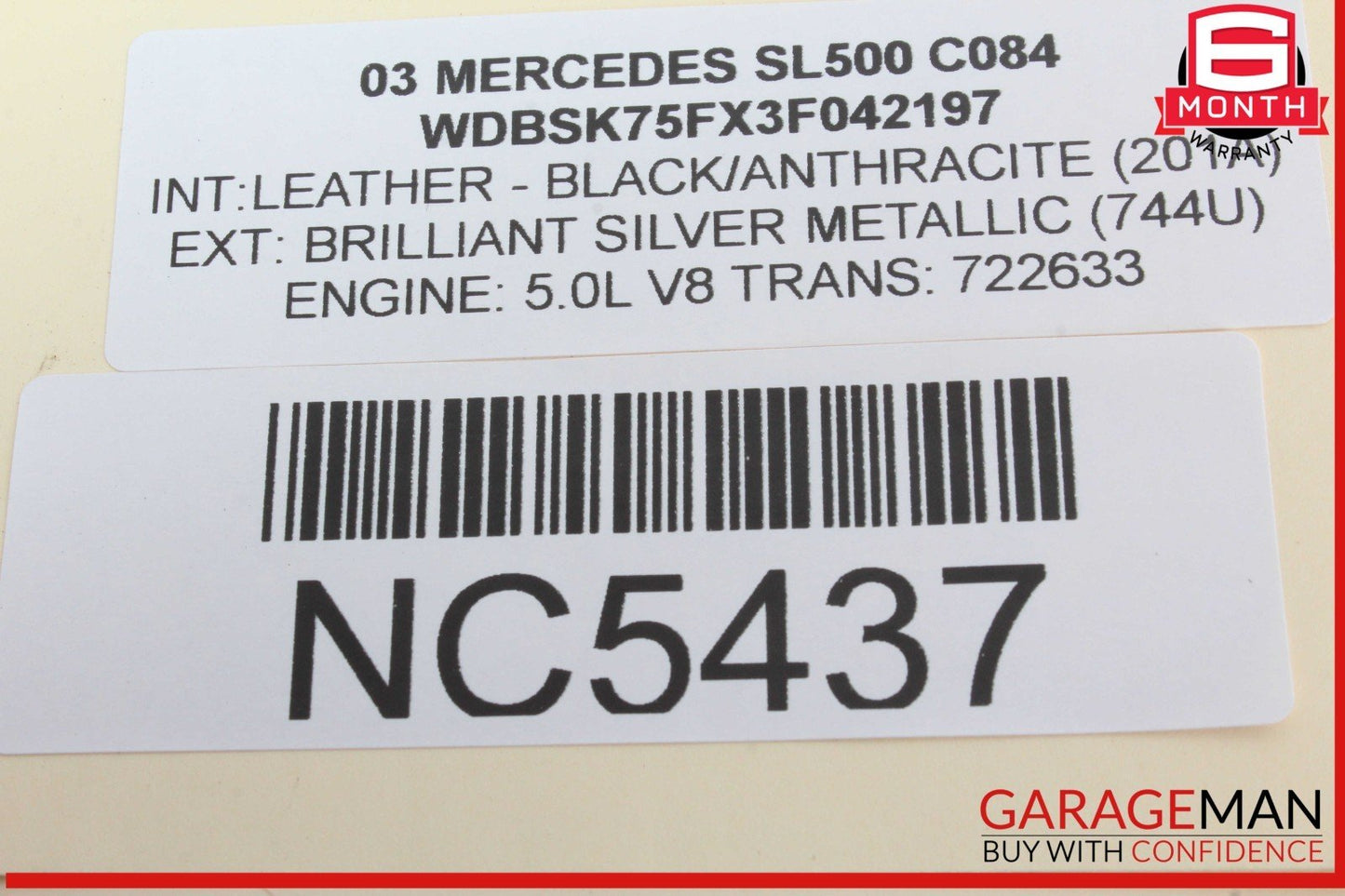 00-06 Mercedes R230 SL500 Voice Command Control Module 2208204785 OEM