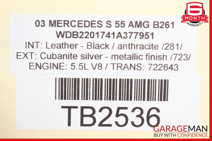 00-06 Mercedes CL500 S55 AMG ABC Hydraulic Suspension Distributor Valve Block
