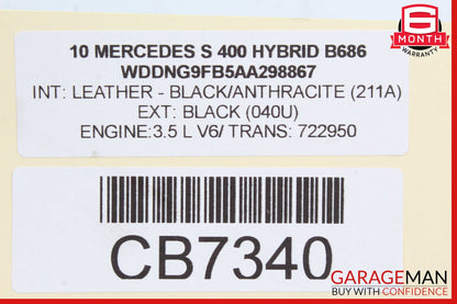 10-13 Mercedes W221 S400 Hybrid Vacuum Pump 2214300032 OEM