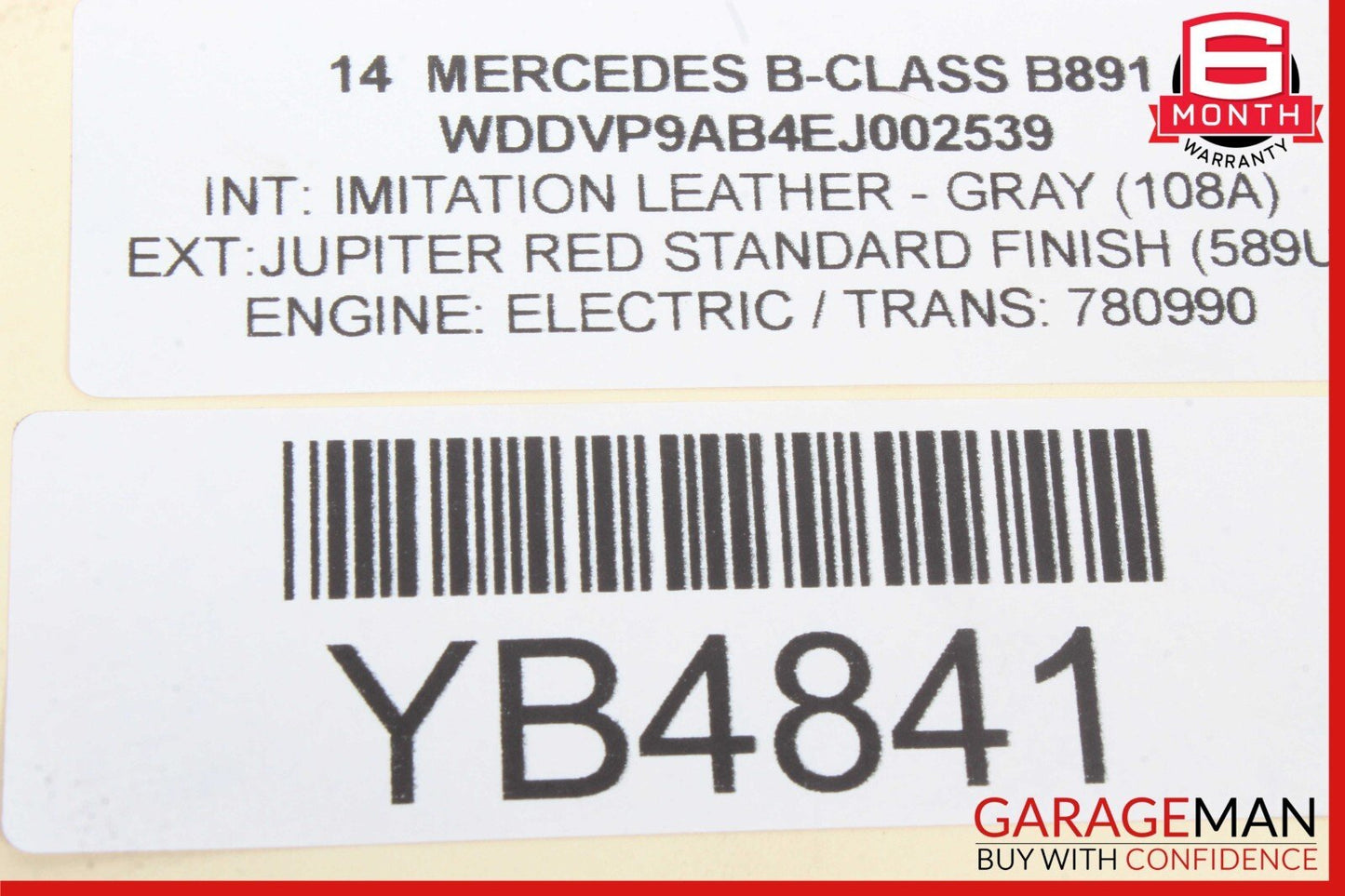 12-20 Mercedes B-Class W242 W246 Rear Left Side Door Window Regulator Motor OEM