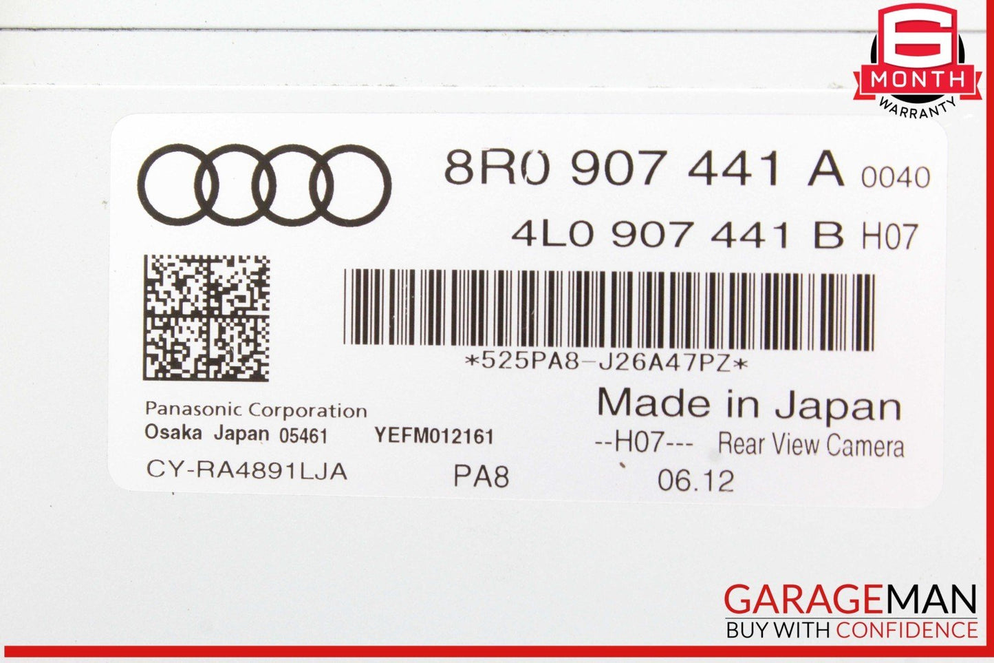 09-17 Audi Q5 SQ5 Rear View Camera Computer Control Module Unit 8R0907441A OEM