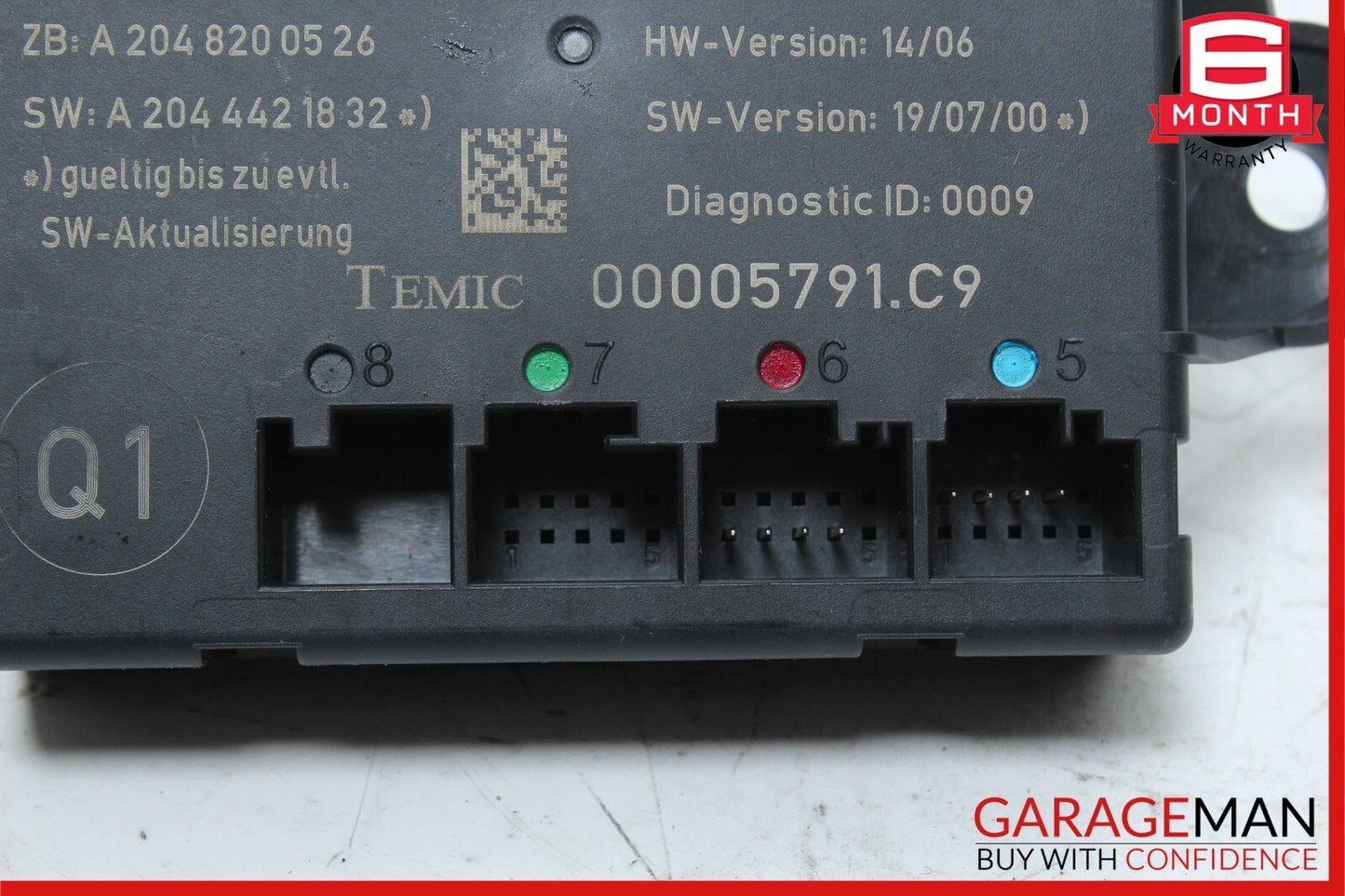 08-14 Mercedes W204 C300 C350 Rear Left Side Door Control Module 2048702326 OEM