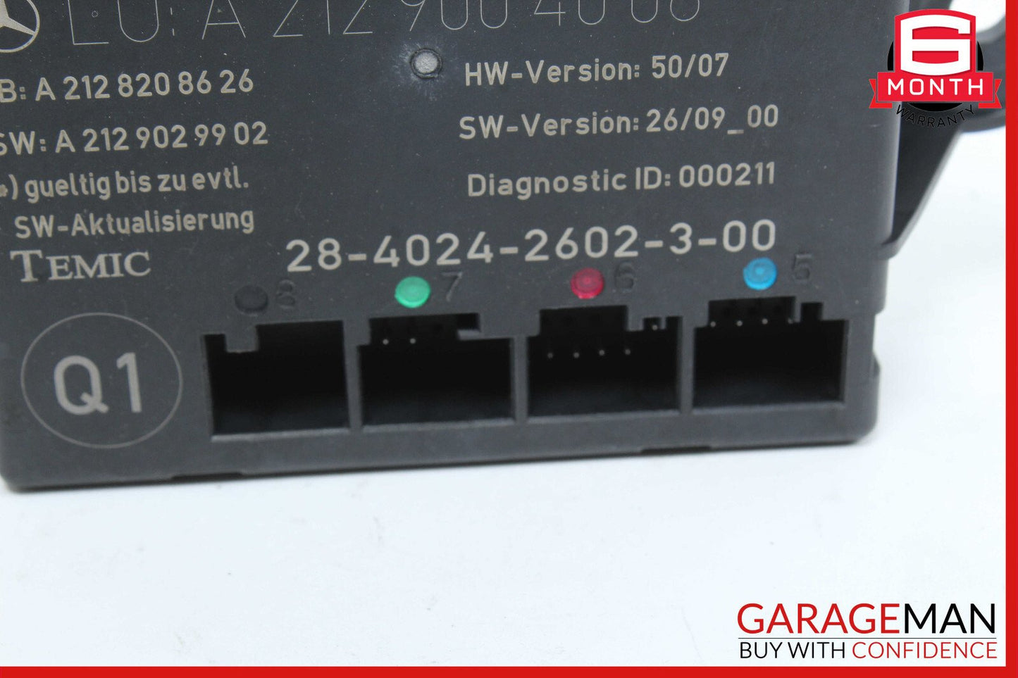08-18 Mercedes W212 E350 C300 GLK350 Rear Right Side Door Control Module OEM