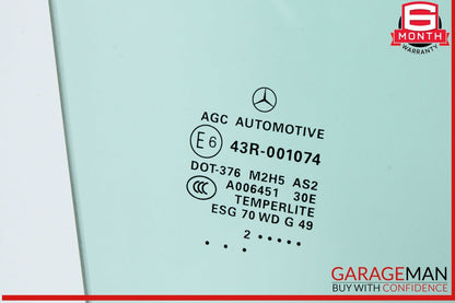 12-19 Mercedes X166 GL450 GLE43 AMG GLS550 Front Right Door Window Glass OEM