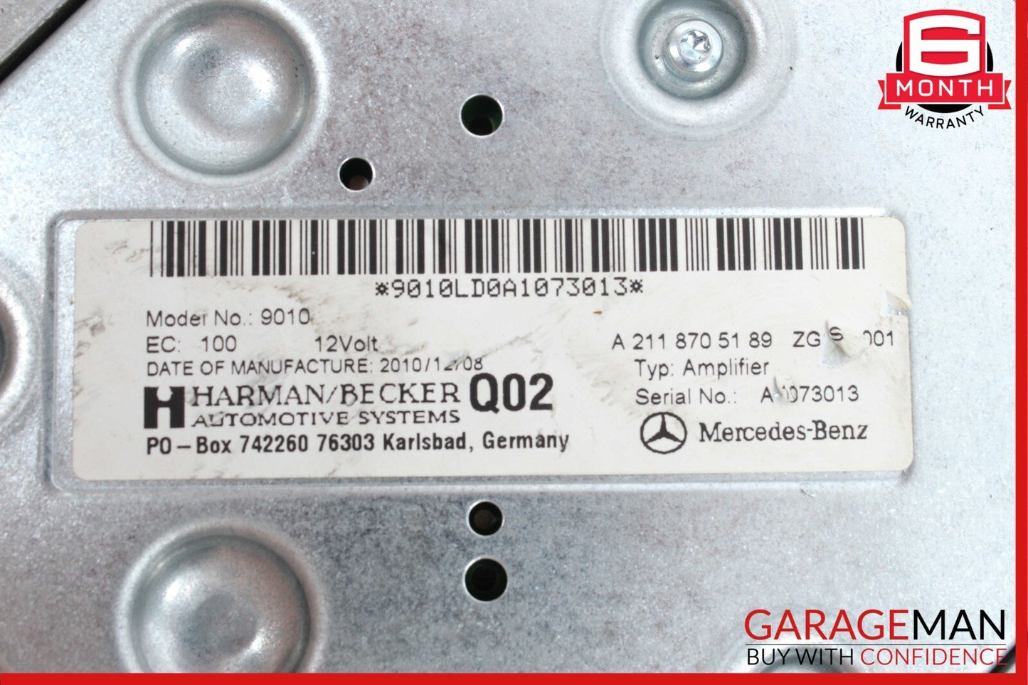 08-18 Mercedes W211 E550 GL450 R350 Subwoofer Amp Amplifier Harman Becker OEM