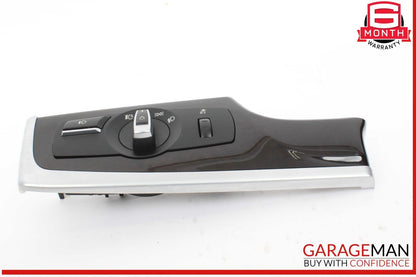 11-16 BMW 528i 535i 550i F10 Headlight Control Switch w/ Trim 9346838 OEM