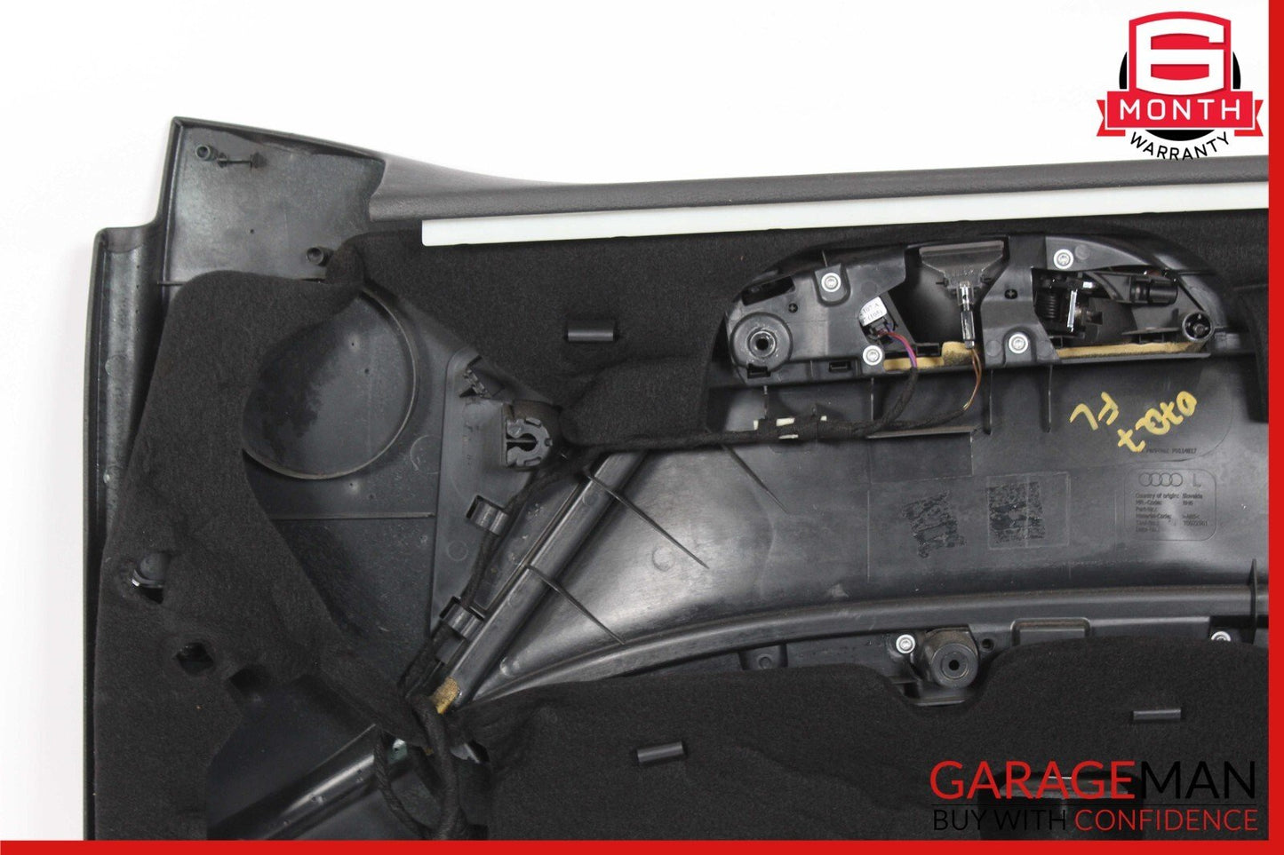 07-15 Audi Q7 Front Left Driver Side Door Interior Panel Trim Cover Black OEM