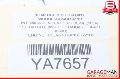 10-13 Mercedes W212 E350 E550 E63 AMG Sedan Trunk Lid Tailgate Handle Trim OEM