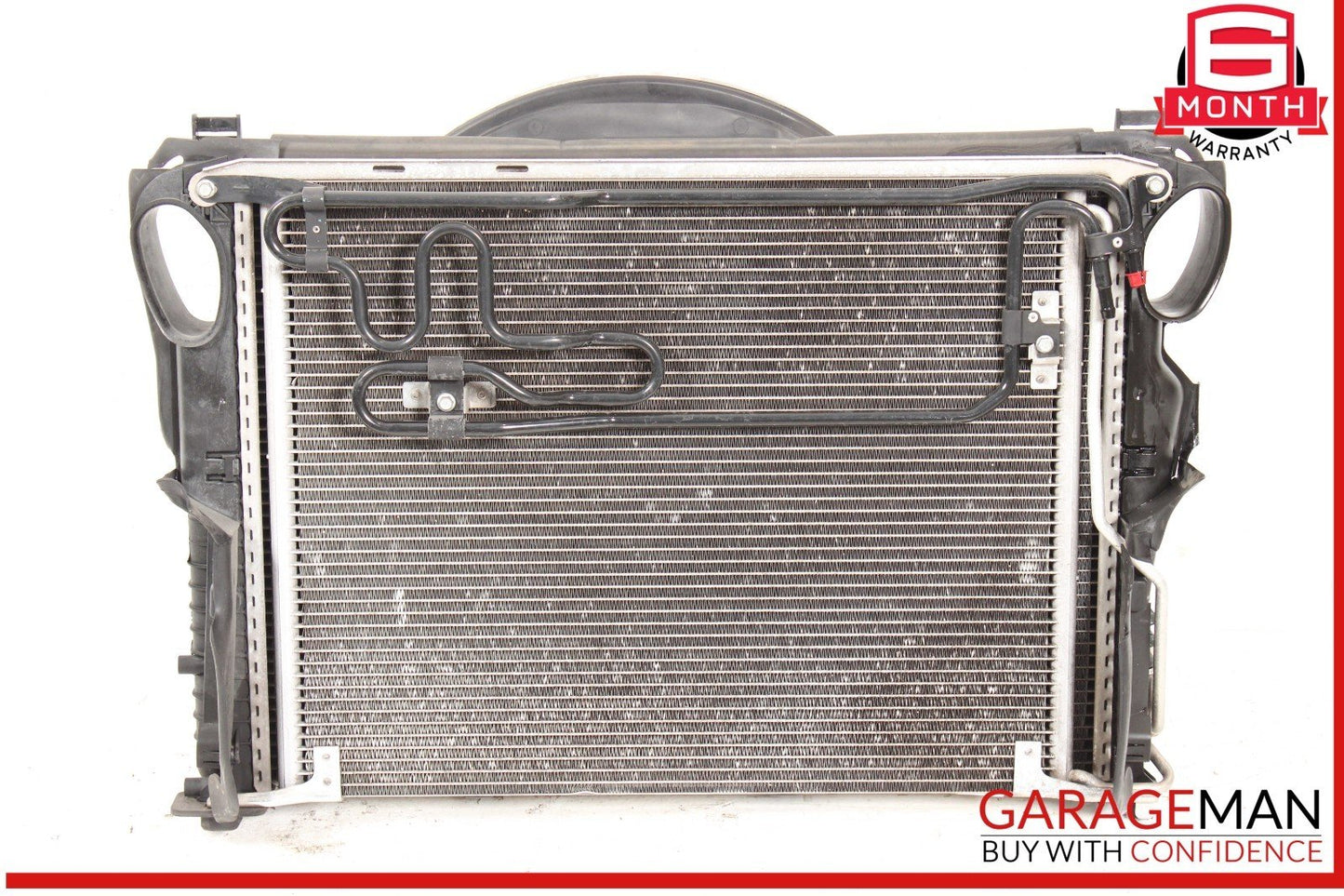02-06 Mercedes W220 S430 Engine Motor Cooling Fan Shroud w/ Radiator OEM