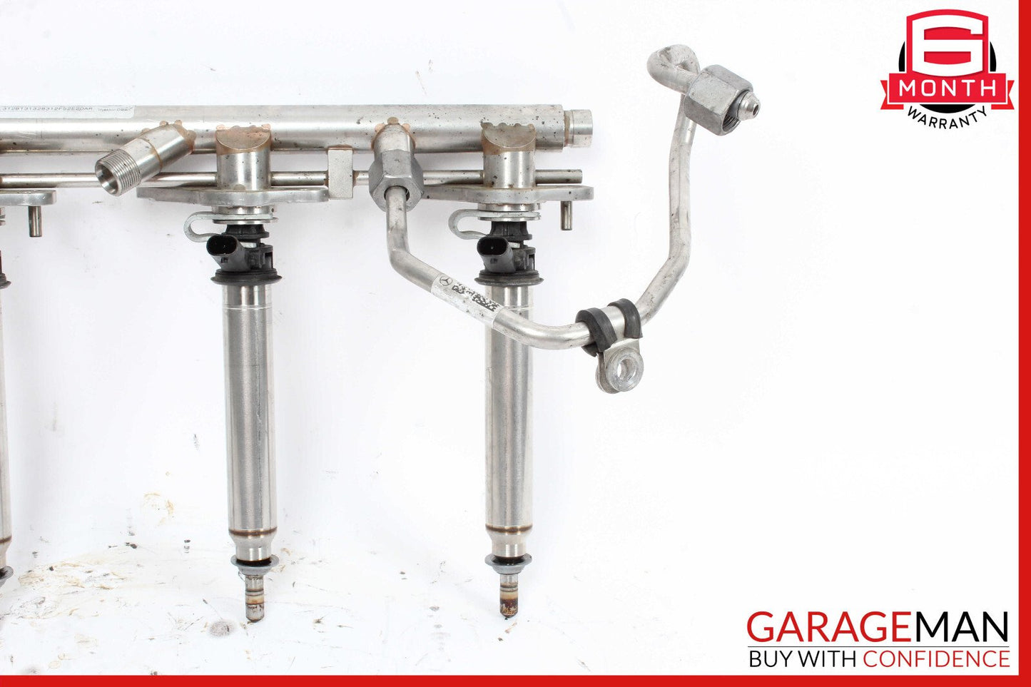 11-19 Mercedes W218 CLS550 E550 Right Fuel Injection Rail Line w/ Injectors OEM