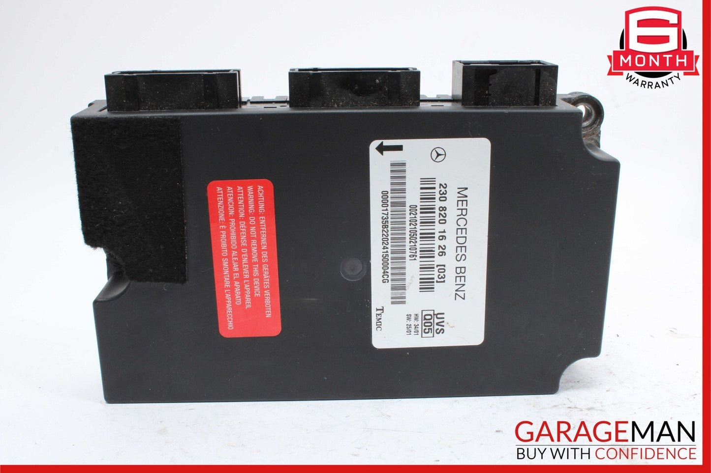 03-08 Mercedes R230 SL500 SL550 SL55 Convertible Top Roof Control Module Unit