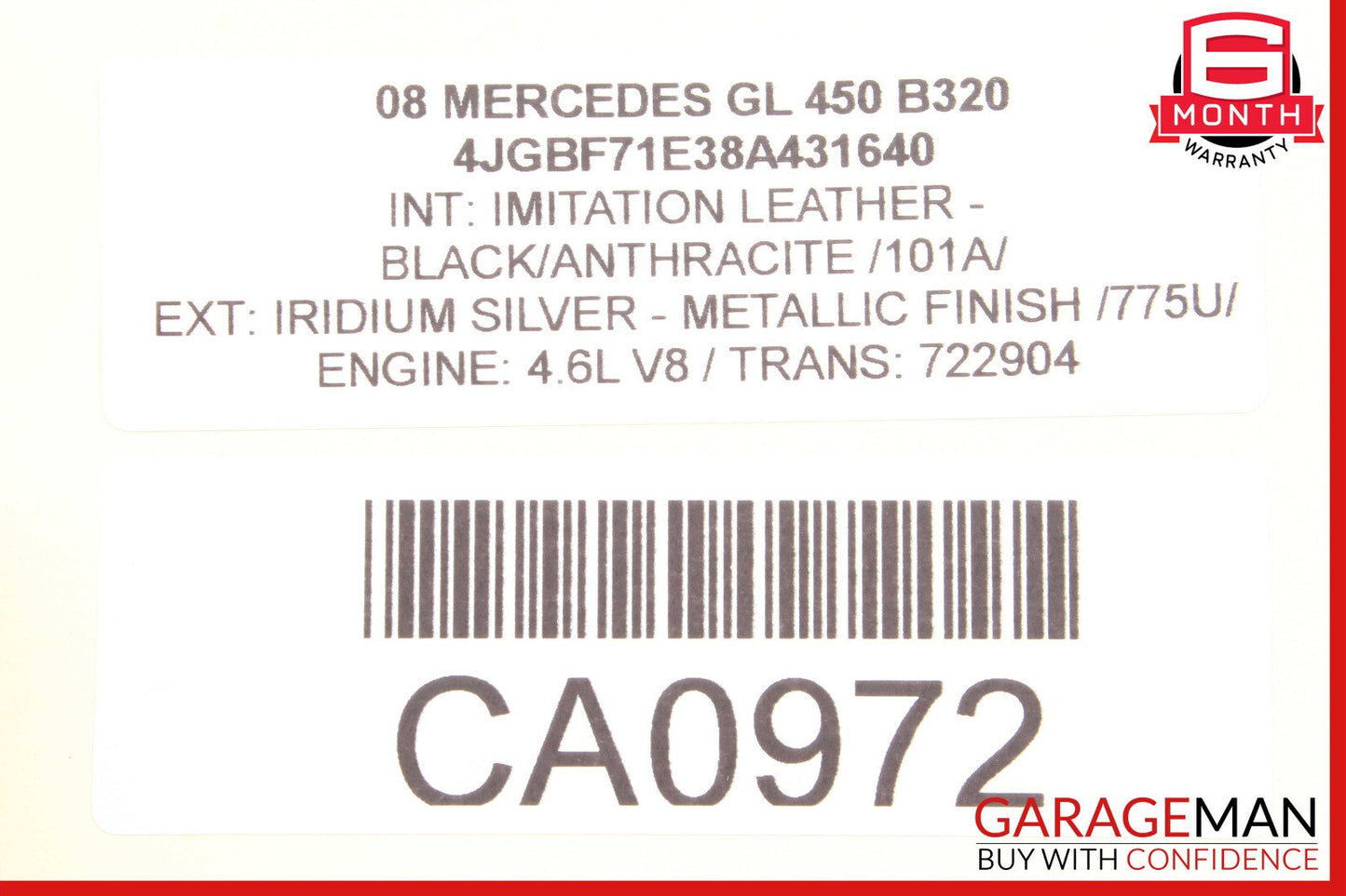 07-16 Mercedes X164 GL450 GL350 GL320 3rd Third Row Seat Motor 1648201942 OEM