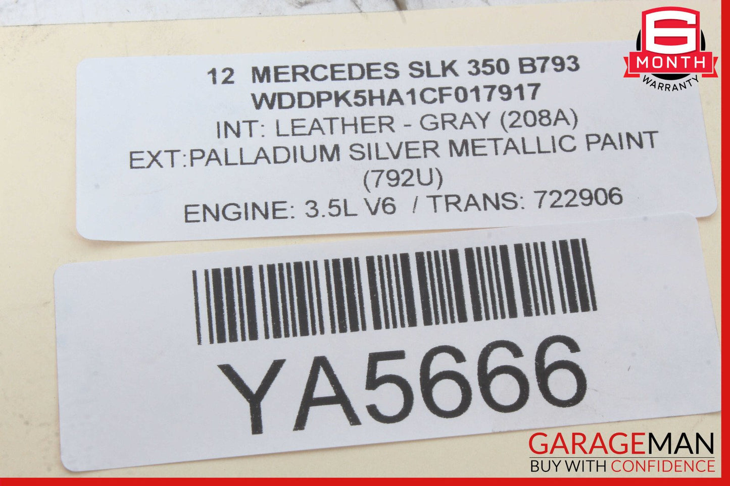 12-16 Mercedes R172 SLK350 Rear Right or Left RWD Driveshaft Drive Axle CV Shaft