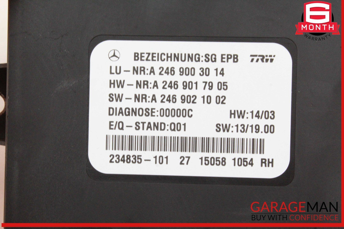 12-20 Mercedes W117 CLA250 SLK350 Hand Parking Brake Control Module Unit OEM