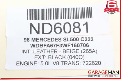 90-02 Mercedes R129 SL500 SL320 SL600 Steering Column Cruise Control Switch OEM