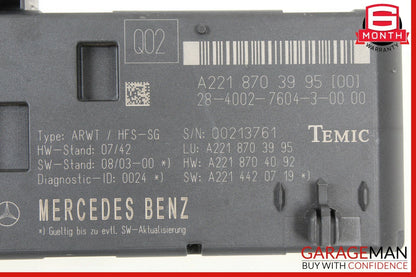 07-13 Mercedes W221 S550 Trunk Release Remote Open Close Module Unit Q02 OEM