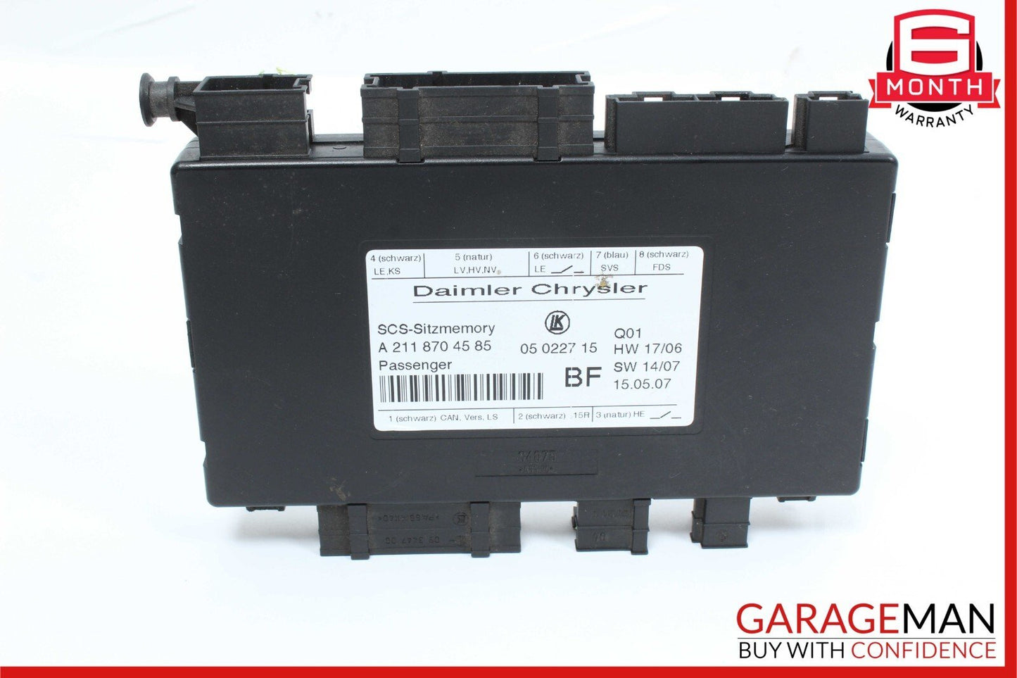 03-12 Mercedes W219 CLS550 GL450 Under Seat Control Module Front Right Side OEM