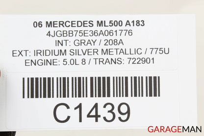 06-11 Mercedes W164 ML500 GL450 Headlight Control Switch Module 1645450304 Gray