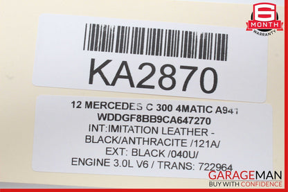 08-14 Mercedes W204 C300 C63 AMG Rear Trunk Tailgate Release Open Handle OEM
