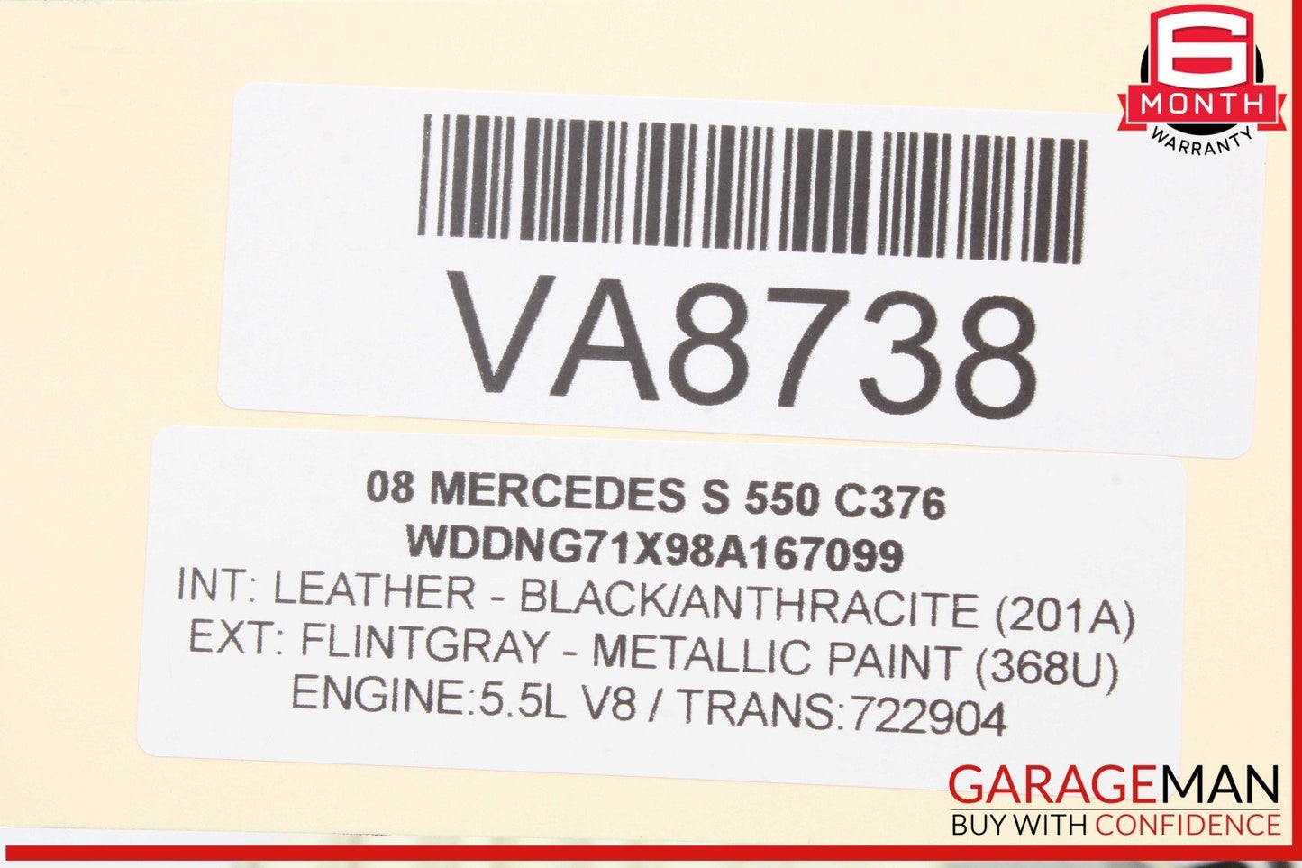 07-13 Mercedes W221 S550 S400 Rear Left Side Door Lock Latch Actuator OEM