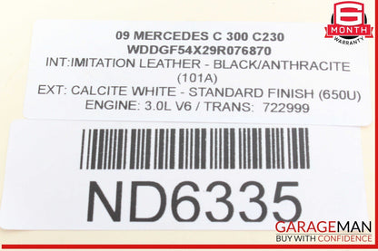 08-14 Mercedes W204 C300 Rear Right and Left Suspension Coil Spring Set OEM