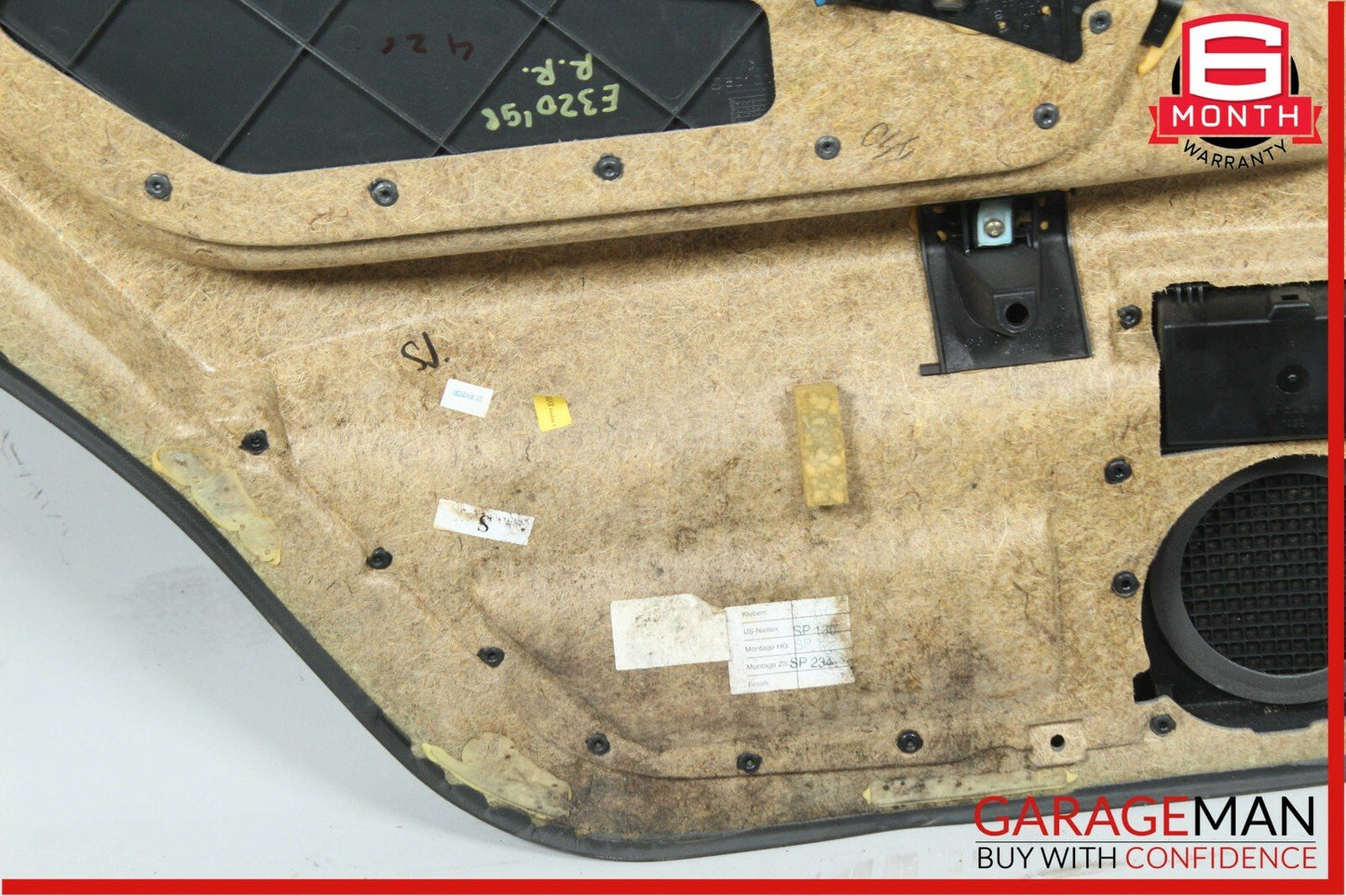 96-02 Mercedes W210 E320 Rear Right Passenger Side Interior Door Panel OEM