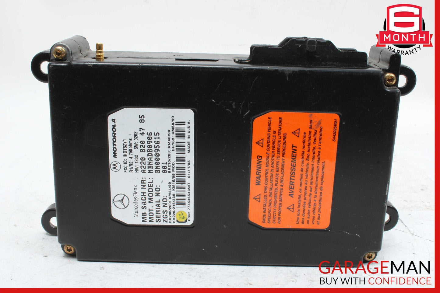 00-06 Mercedes S500 ML500 Voice Phone Communication Controller Module