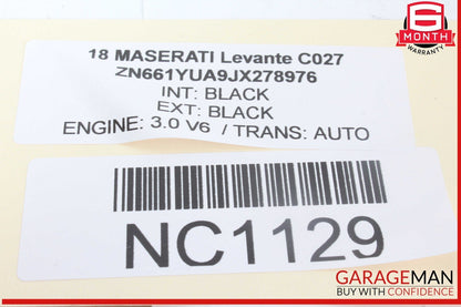 17-20 Maserati Levante S M161 Steering Column Cover Trim Black OEM