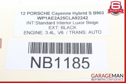 11-14 Porsche Cayenne 958 S Rear Left Driver Side Inner Tail Light Lamp OEM