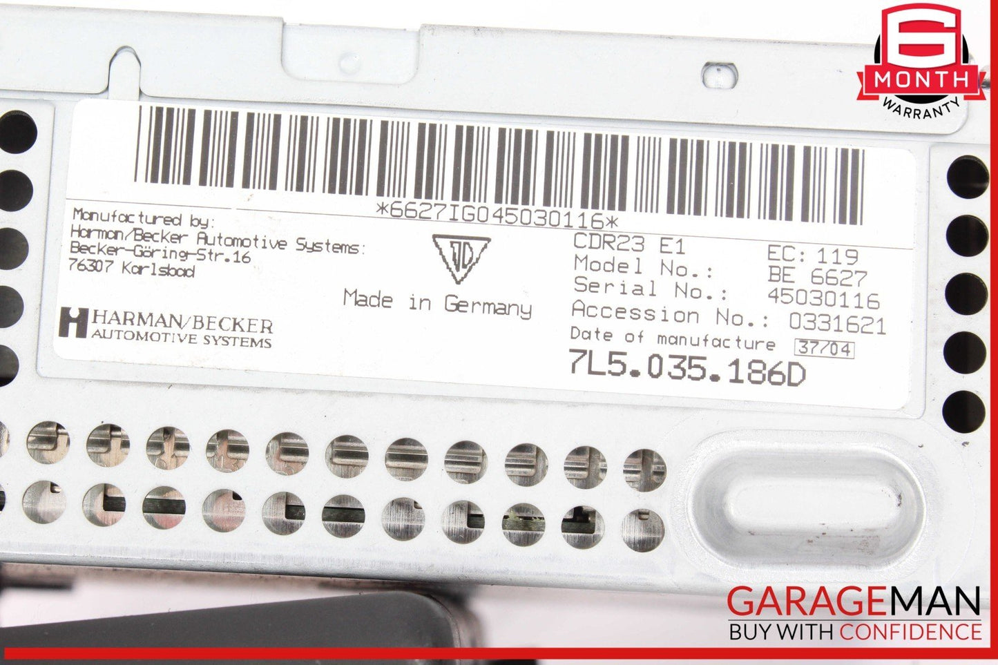 03-10 Porsche Cayenne 955 957 Harman Becker Head Unit Radio CD Player 7L5035186D