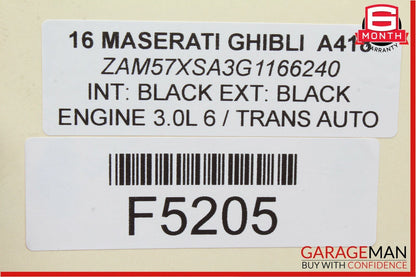 14-17 Maserati Ghibli Rear Left Driver Side Door Hinge Support Brackets OEM
