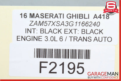 14-17 Maserati Ghibli Dash Dashboard Instrument Panel Analog Clock OEM