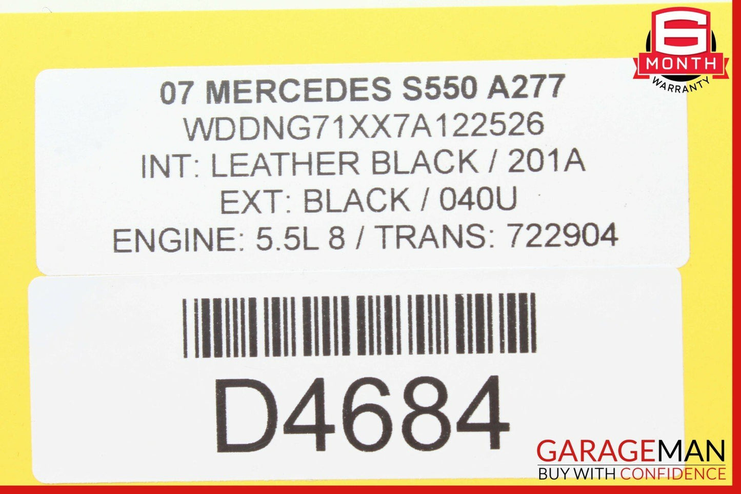 07-13 Mercedes W221 S550 CL600 Trunk Lid Unlock Release Handle 2217500893 OEM
