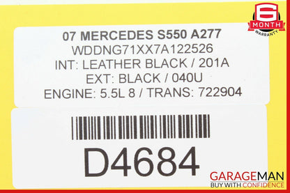 07-13 Mercedes W221 S550 CL600 Trunk Lid Unlock Release Handle 2217500893 OEM