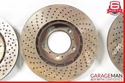 06-12 Porsche Cayman 987 Front & Rear Drilled Slotted Disc Brake Rotor Set of 4