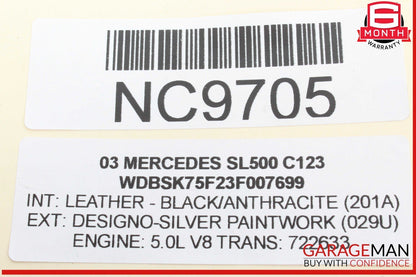 00-06 Mercedes R230 SL500 Pressure Relief Valve Tank ABC Hydraulic Suspension